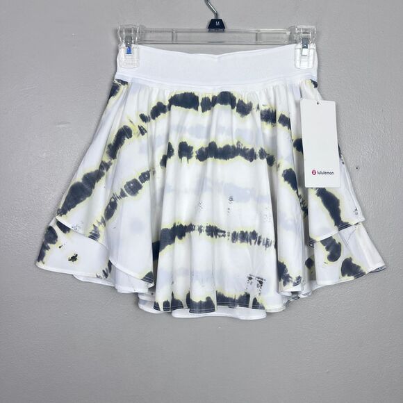 #1 Lululemon‎ Court Rival High-Rise Skirt Long Transverse Yellow Multi SIZE 4 - Picture 5 of 13